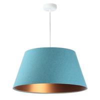 HÄNGELEUCHTE Blau 50/27 cm - Blau/Kupferfarben, Kunststoff (50/1.3/27cm) - ONZENO