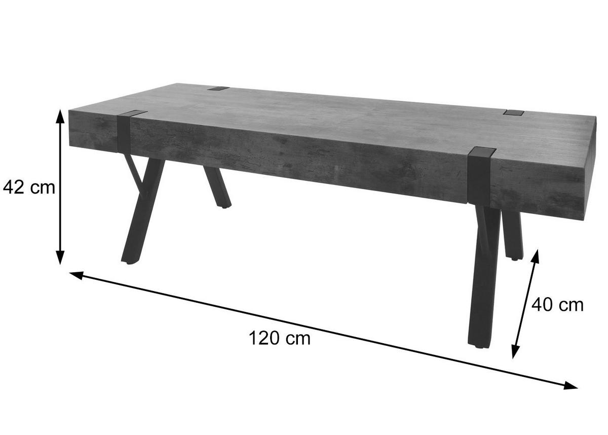 TV-RACK Grau - Grau, Holz (120/42/40cm) - MCW