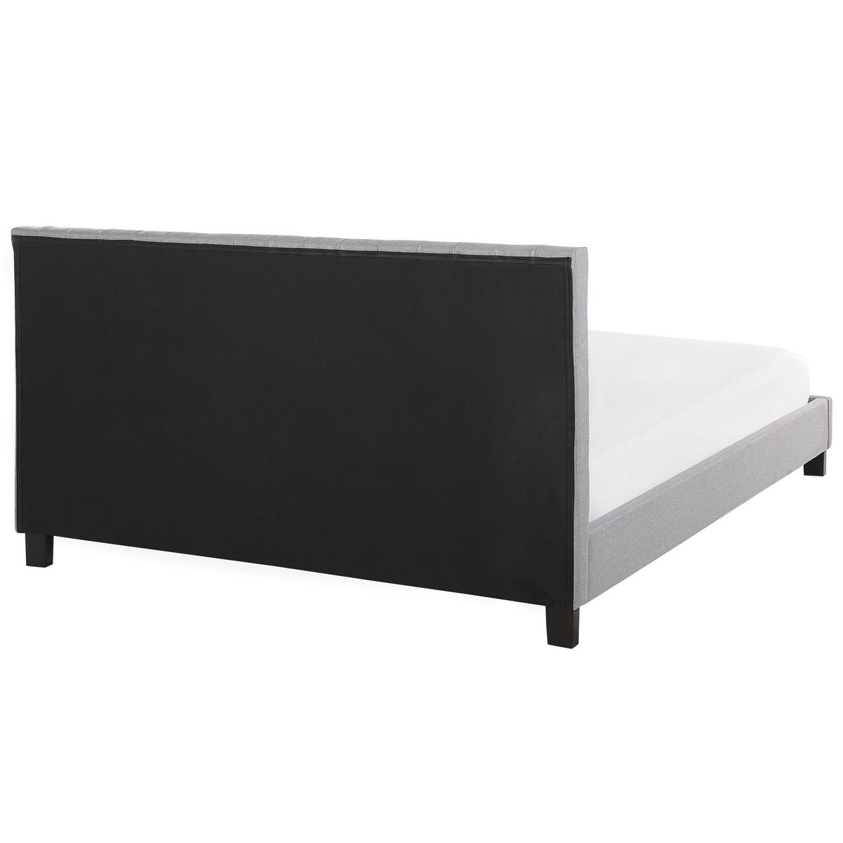 POLSTERBETT 180/200cm Hellgrau Poitiers - Hellgrau, Textil (180/200cm) - Beliani