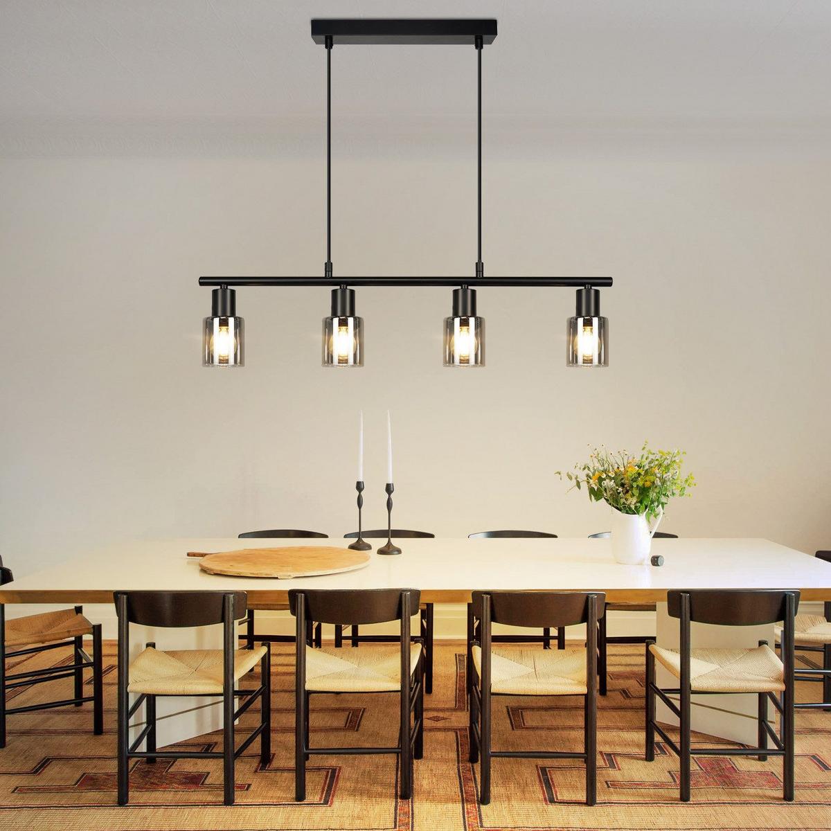 PENDELLEUCHTE Martinetto 30/6/140 cm - Schwarz, Metall (6/30/140cm) - Nettlife