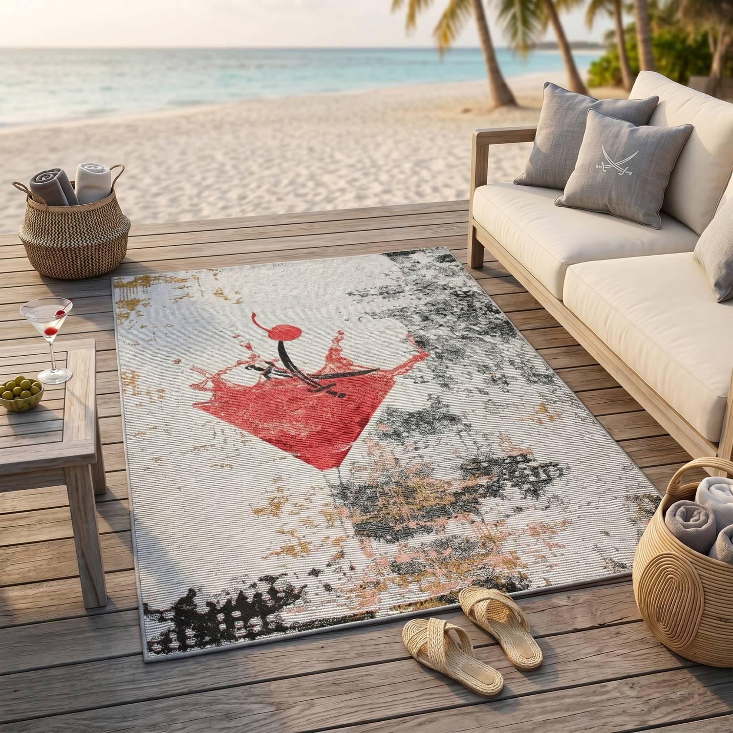 OUTDOORTEPPICH Rantum Beach 240x340 cm - Rot, Textil (240/340cm) - Sansibar SYLT