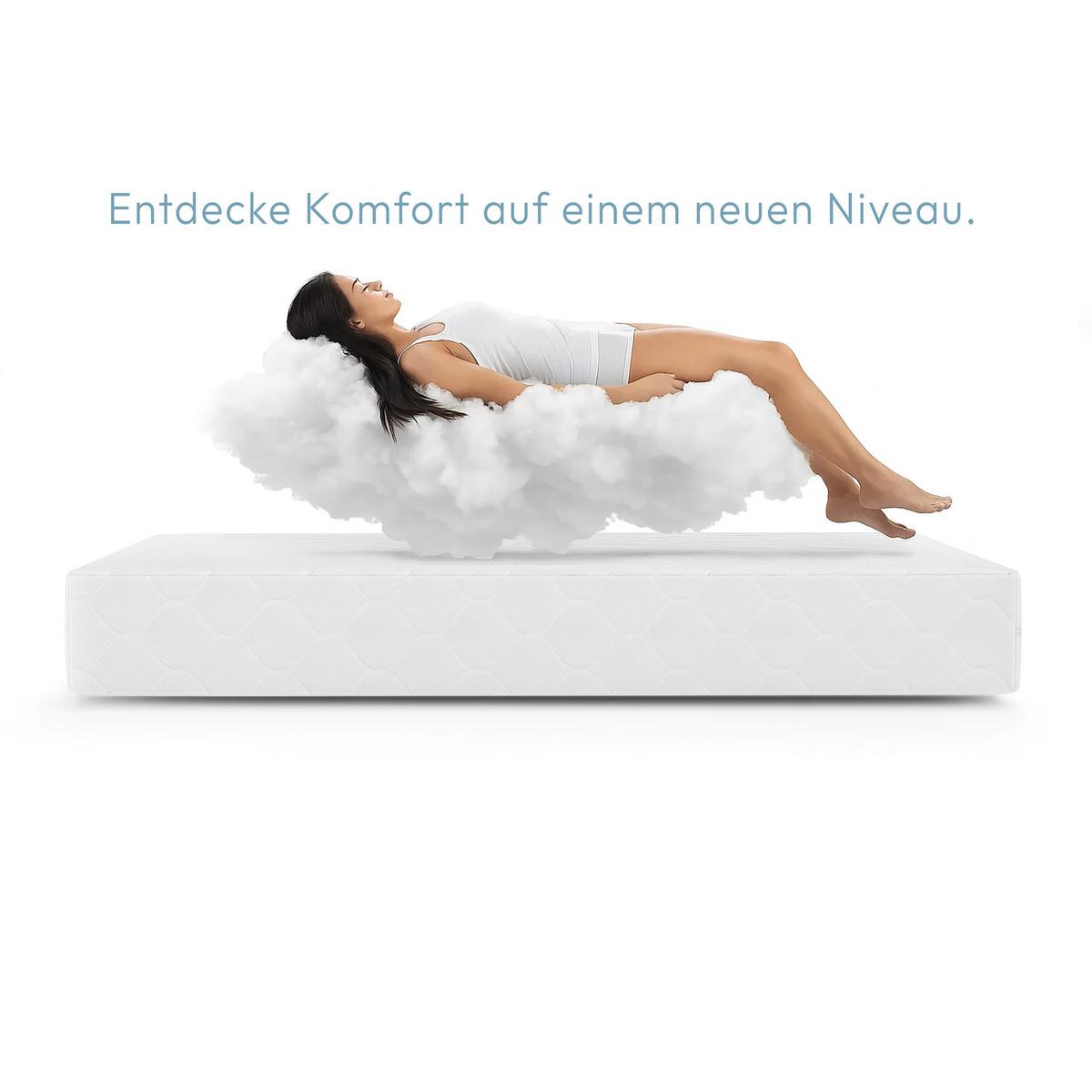 TASCHENFEDERNKERNMATRATZE Mediro Core 26 cm, Hoch-Elastischer-Schaum, H2/H3, 160x200 - Weiß, Kunststoff (160/200cm) - Beautysofa