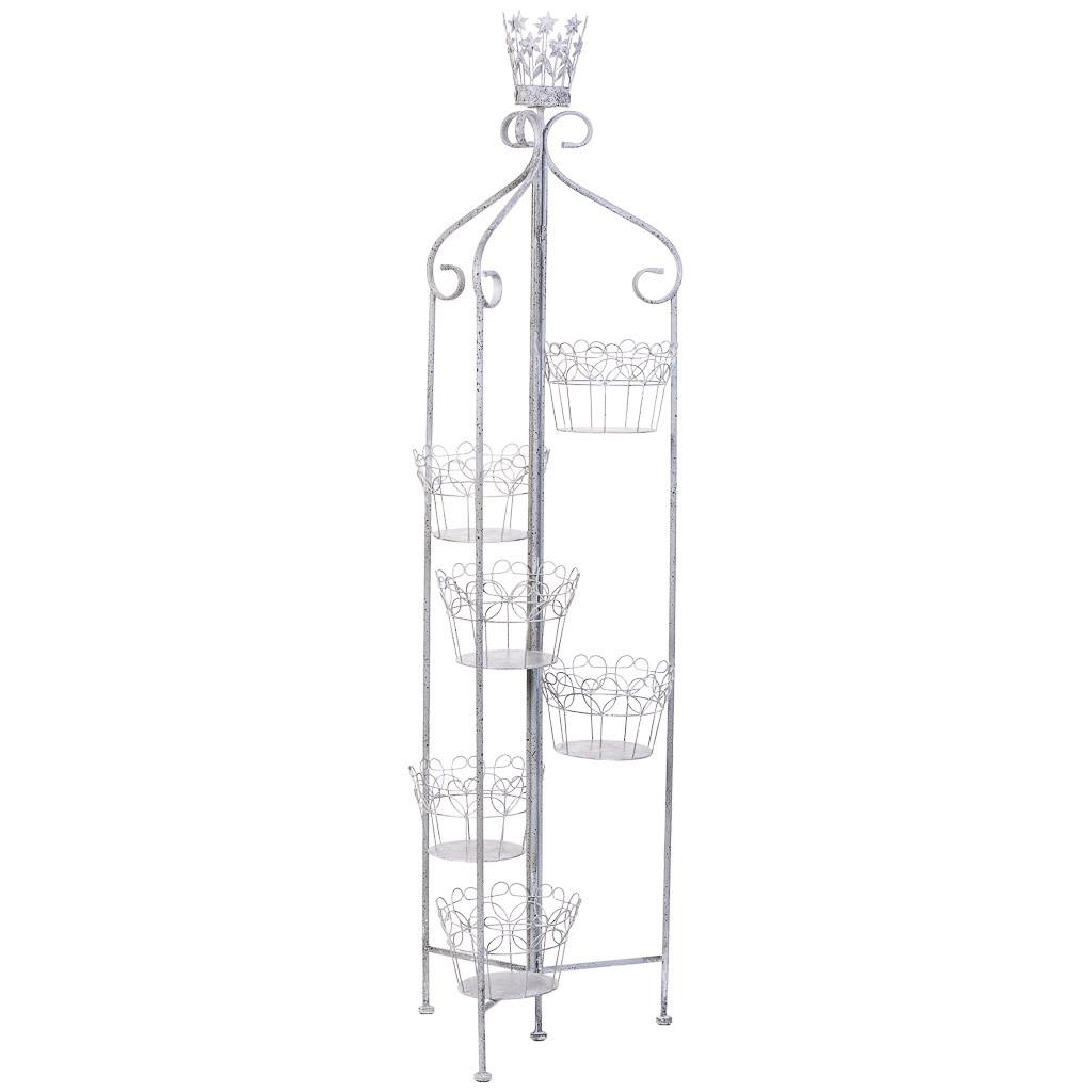 PFLANZENSTÄNDER aus Metall, 30x25x189cm - Grau, Metall (30.48/188.6/25.4cm) - Wanderlust