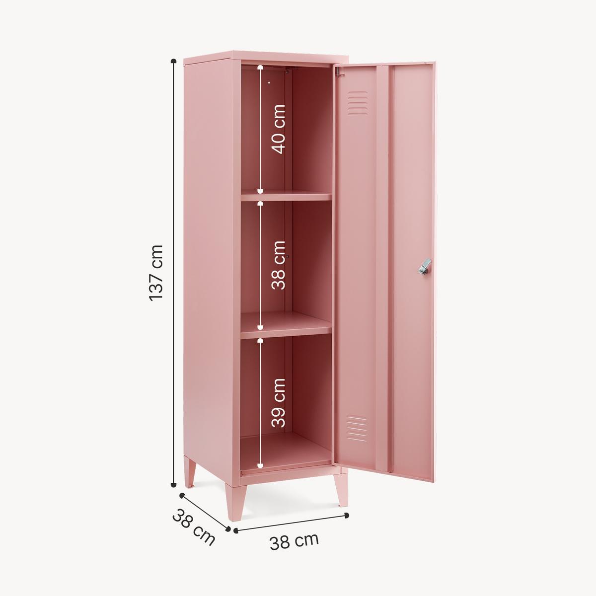 EINZELSPIND Kurikka - Pink, Metall (38/137/38cm) - [en.casa]