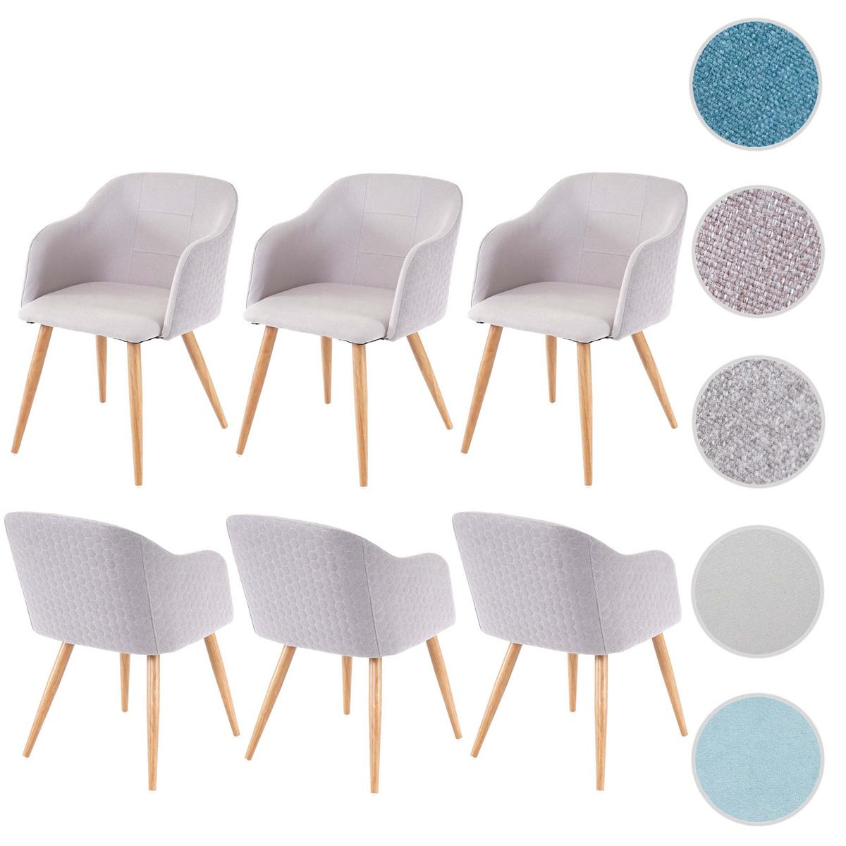 ESSZIMMERSTUHL Grau 6er-Set - Hellgrau/Grau, Textil (53/78/60cm) - MCW