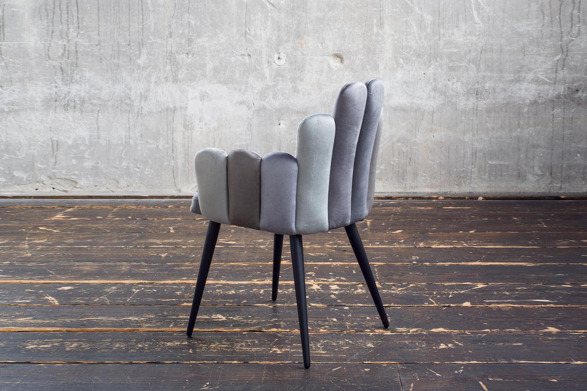 ESSZIMMERSTUHL FREJA Grau Velvet (1er-Set) - Grau, Kunststoff/Textil (58/85/56cm) - KAWOLA