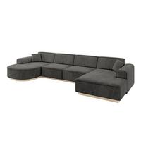 WOHNLANDSCHAFT ARRIO-U2 303x171x83 cm Anthrazit - Anthrazit, Holzwerkstoff/Textil (388/83/171cm) - ALTDECOR
