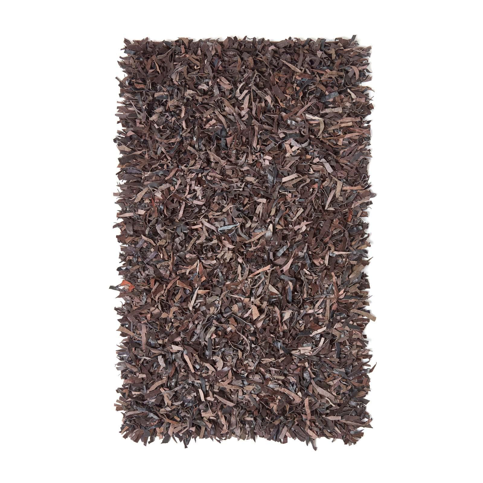 SHAGGY-TEPPICH Dallas 150/240 cm - Dunkelbraun, Leder (150/240cm) - Homescapes