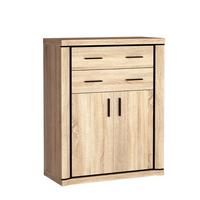 KOMMODE MALAGA 97/123/45cm mit 4 Schubladen 2 Türen Sonoma Eiche - Sonoma Eiche, Holzwerkstoff (97/123/45cm) - MASSENO