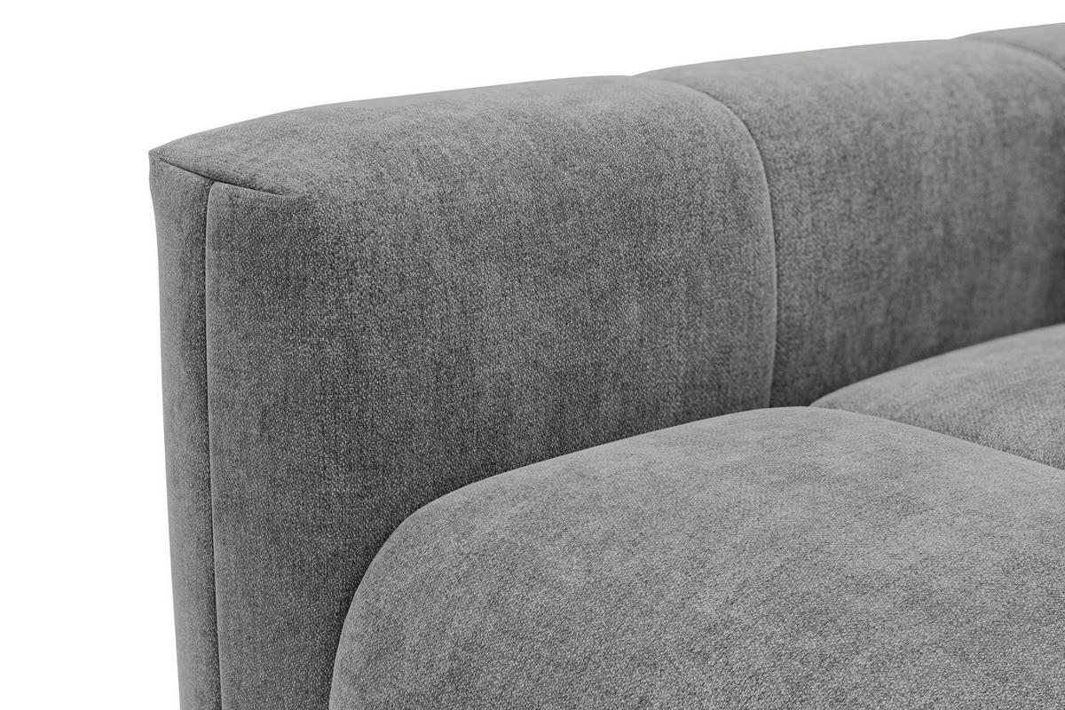 ECKSOFA VERONA 4-Sitzer rechts, Grau - Schwarz/Grau, Holz/Textil (266/173cm) - Courtois Laville