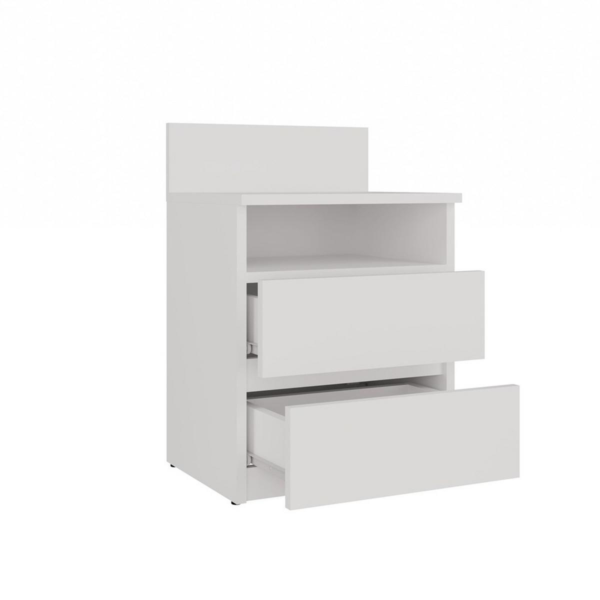 NACHTTISCH Weiß 40/59/32 - Weiß, Holzwerkstoff (40/59/32cm) - RAUMHIRSCH FURNITURE