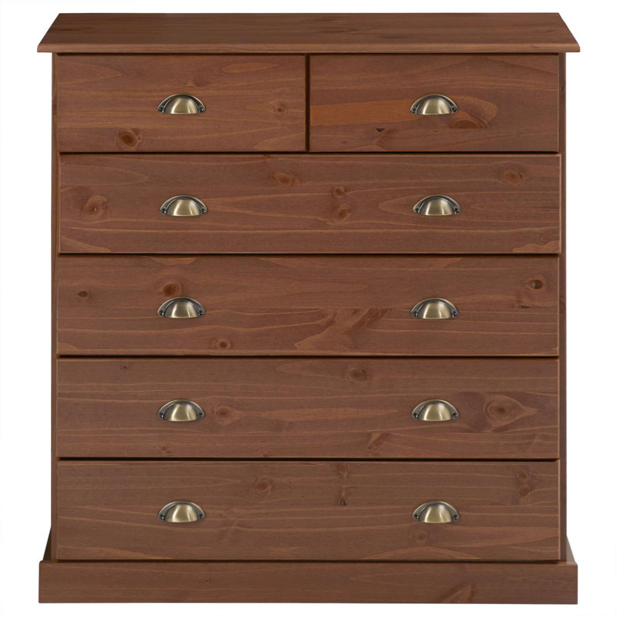 KOMMODE PARIS Kastanie - Kastanienfarben, Holz (91/95/39cm) - IDIMEX