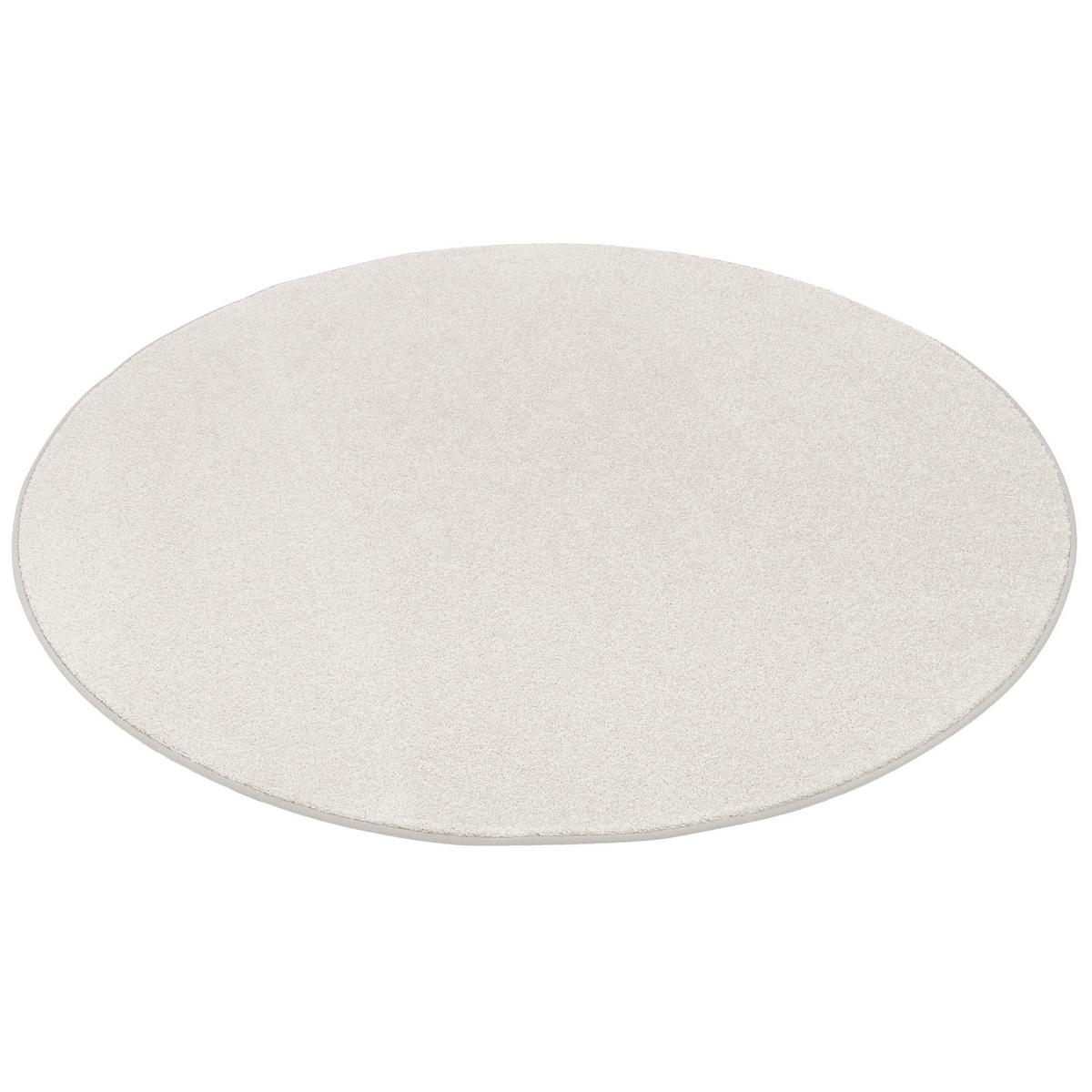 HOCHFLOR VELOURS TEPPICH LUNA RUND - Hellgrau, Textil (133/133cm) - Snapstyle