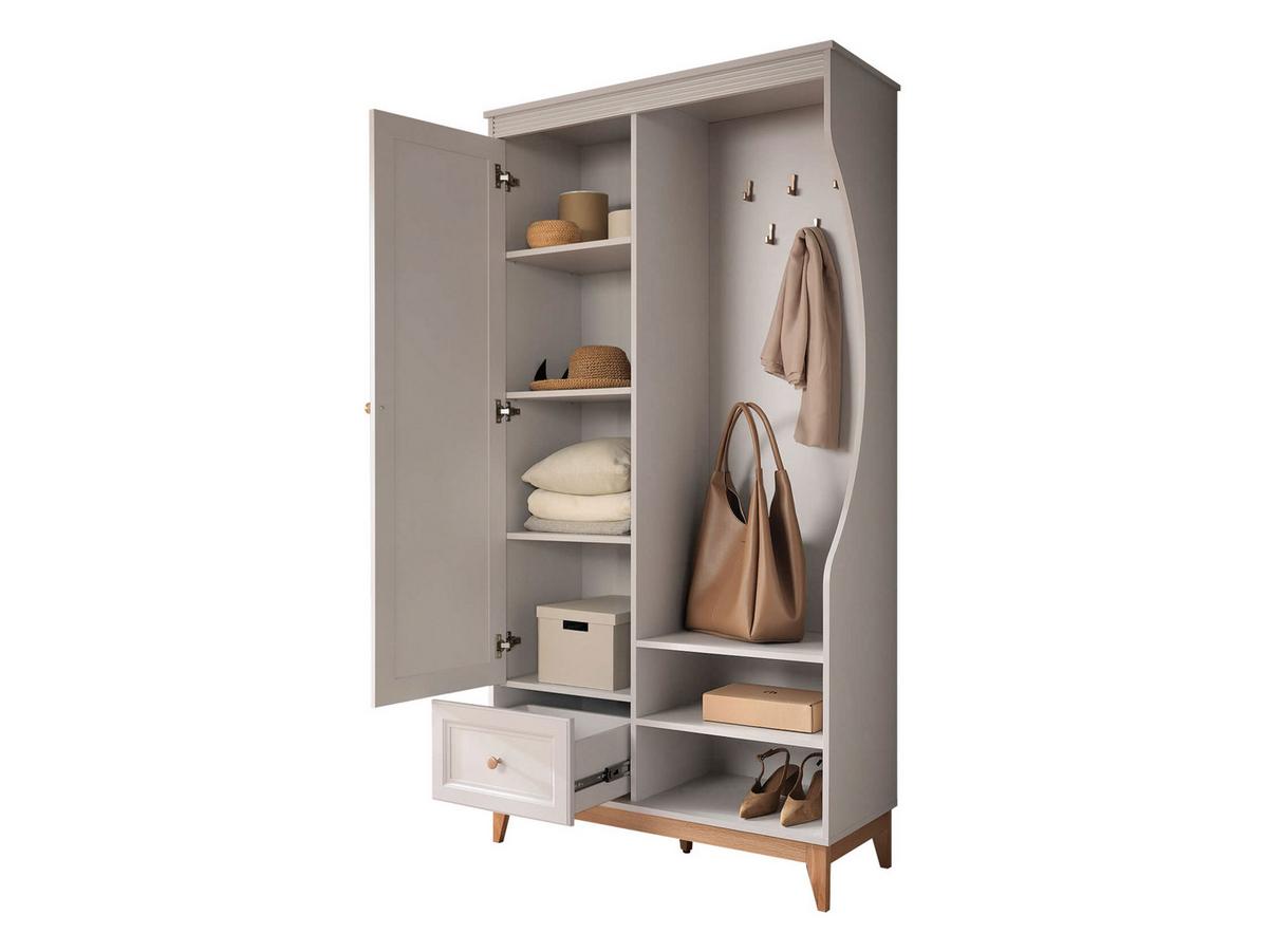 GARDEROBEN-SET Windsor - Kaschmir/Naturfarben, Holz/Holzwerkstoff (100/193/41cm) - MIRJAN24