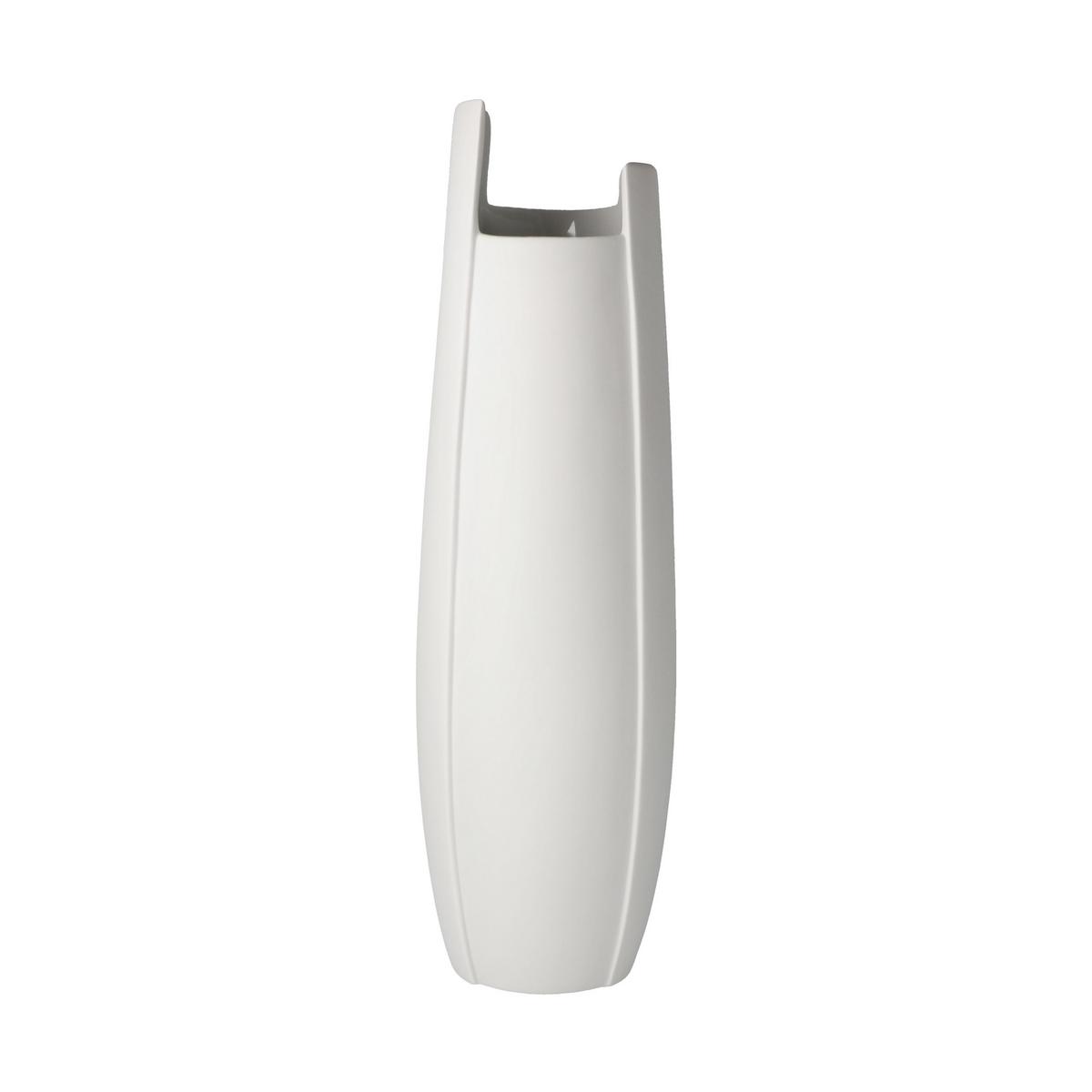 VASE Ova weiß 36 cm - Weiß, Keramik (36cm) - Goebel