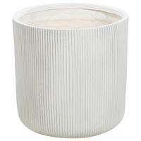BLUMENTOPF Weiß Oreoi - Weiß, Naturmaterialien (45cm) - Beliani