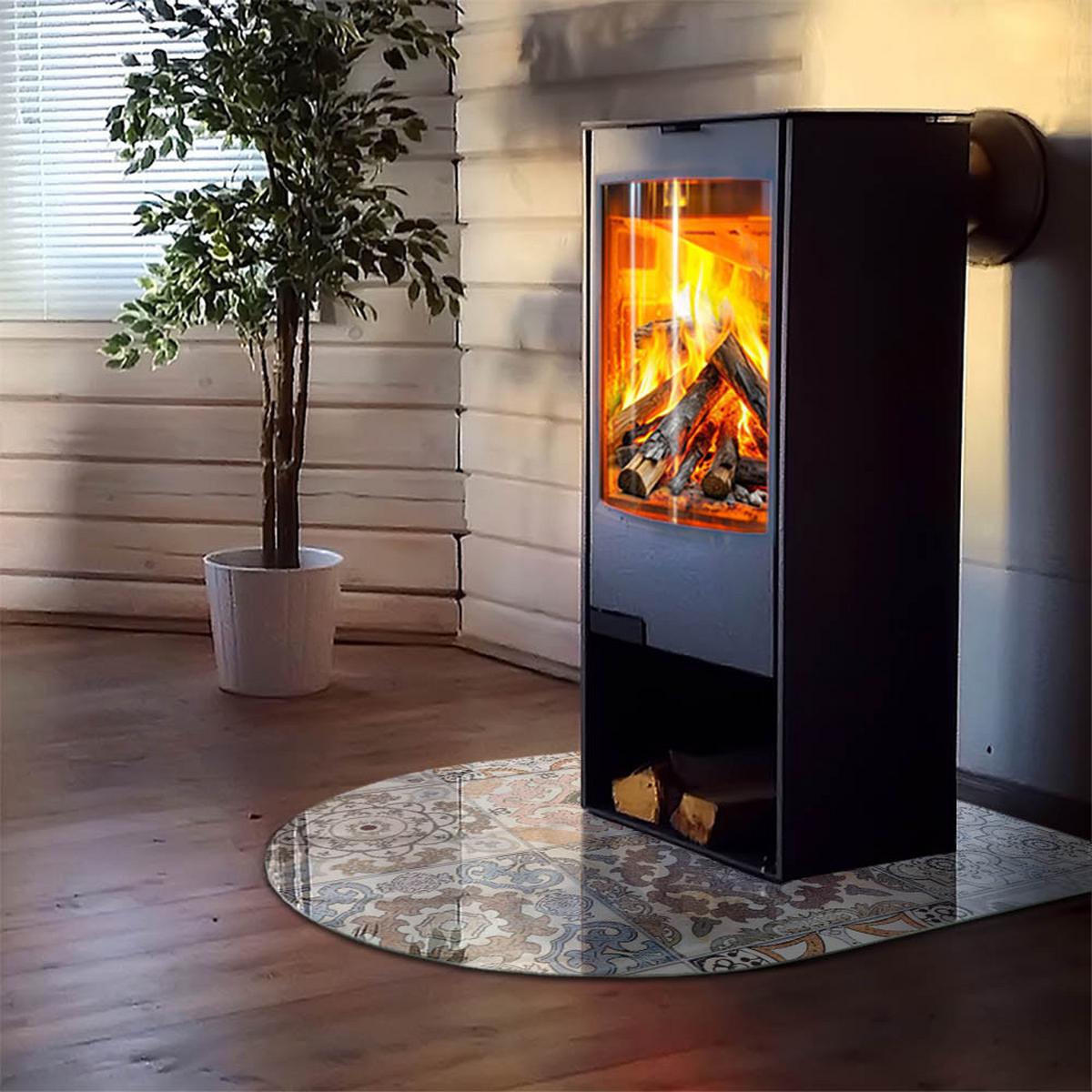 GLASPLATTE für Kamin 100x100 cm - Grau, Glas (100/100/0.4cm) - TULUP