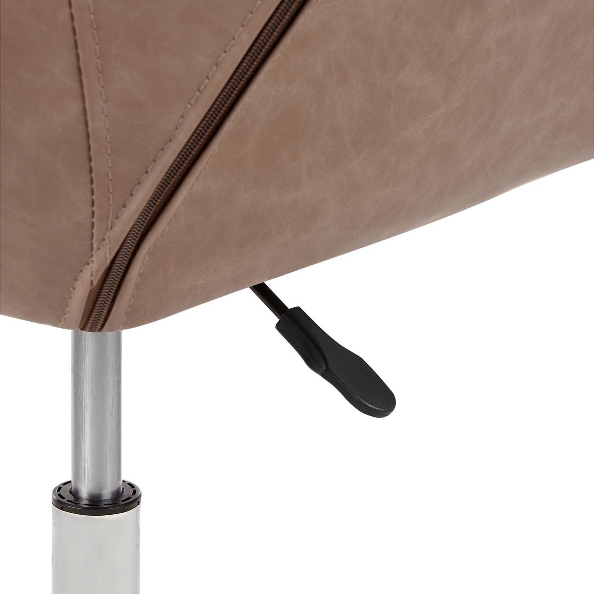 SCHREIBTISCHSTUHL Kunstleder Hellbraun Newdale - Hellbraun, Kunststoff (62/79/62cm) - Beliani