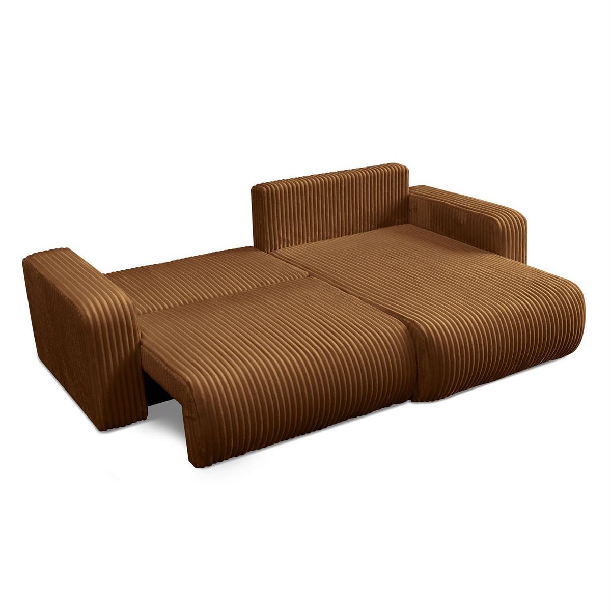 ECKSOFA MOVE mit Schlaffunktion und Bettkasten, Tilia 56 - Bernsteinfarben, Textil (247/143cm) - Lookway