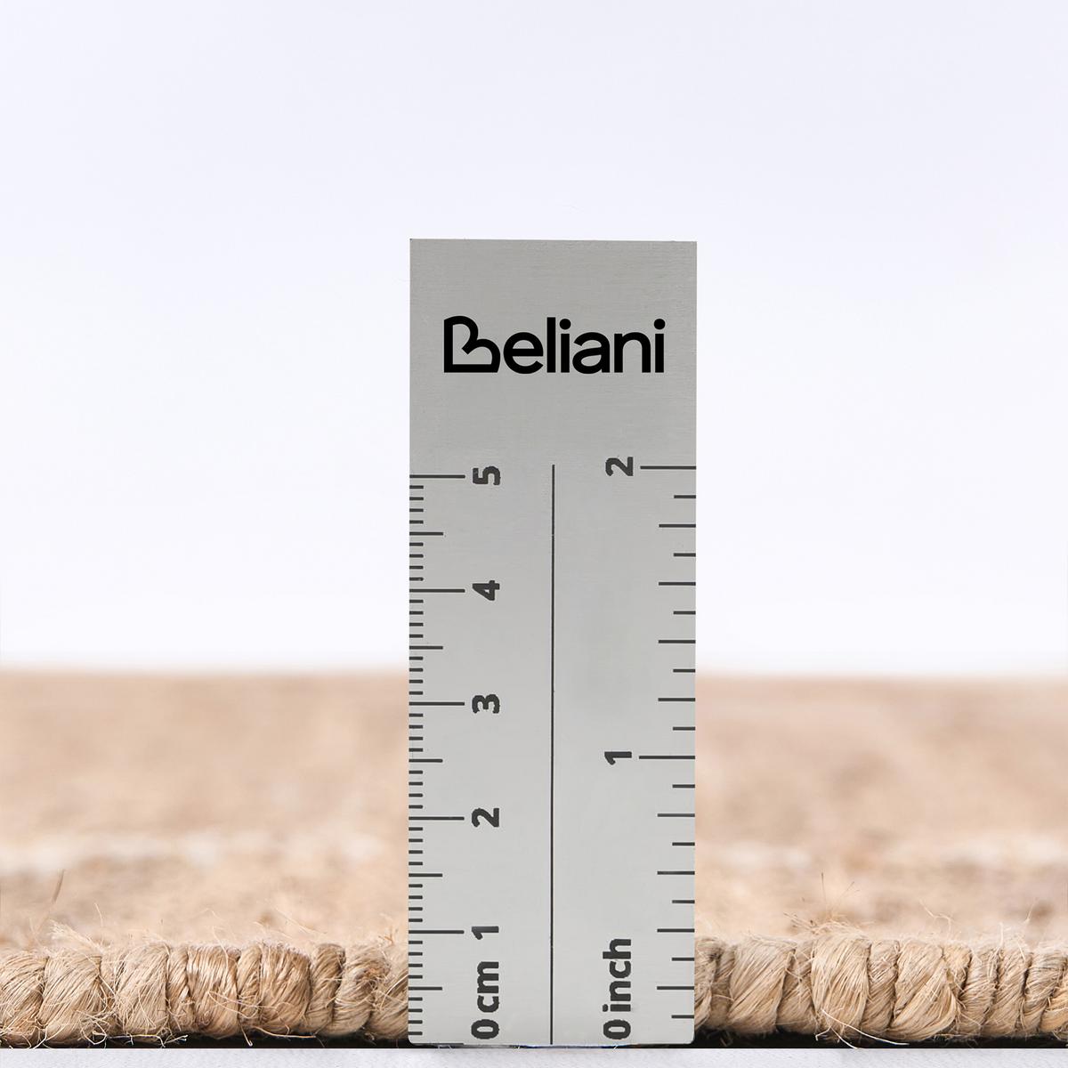 TEPPICH Schwarz/Beige 80/300 cm Jute Gondia - Beige, Textil (80/300cm) - Beliani