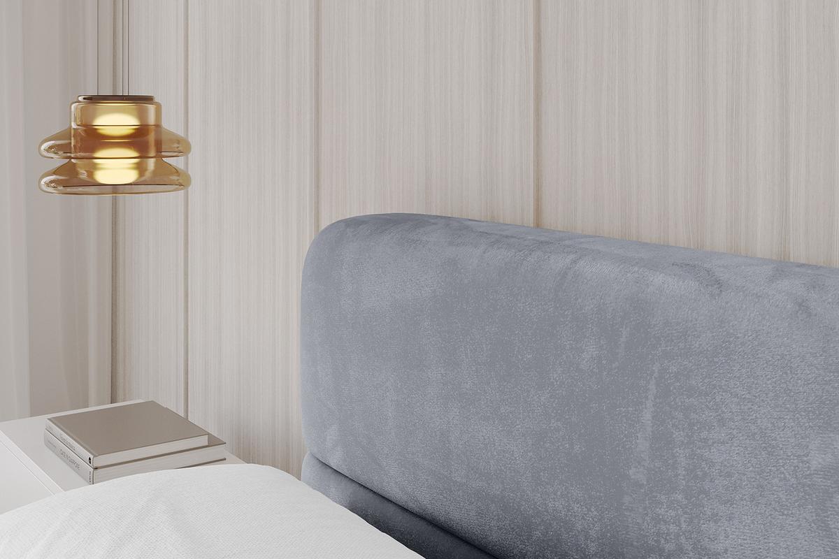 POLSTERBETT mit Bettkasten und Lattenrost, Boxbett ohne Matratze - ELVA-v1 180x200 Grau - Grau, Holzwerkstoff/Textil (180/200cm) - ALTDECOR