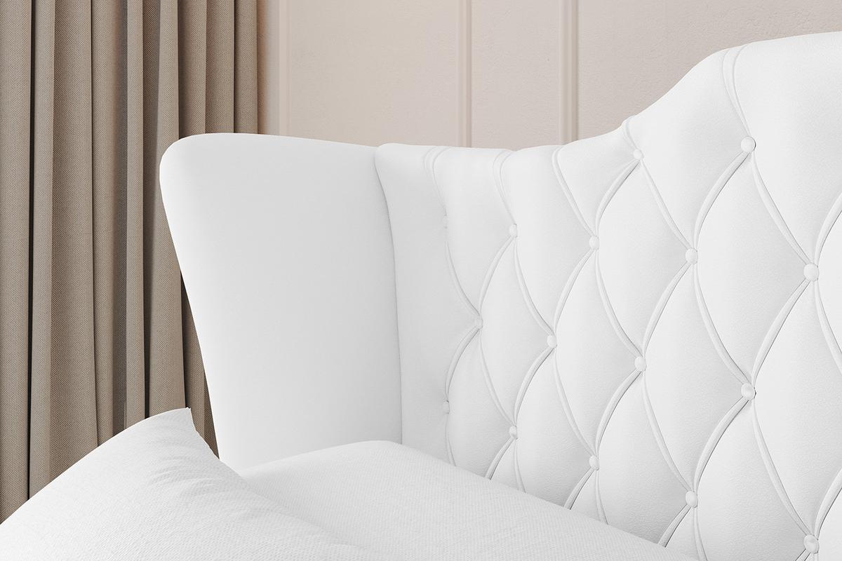 POLSTERBETT mit Bettkasten, Fußteil und Lattenrost, Boxbett mit Matratze H3/H4 - MODY-Z 120x200 Weiß Kunstleder - Weiß Hochglanz, Holzwerkstoff/Textil (120/200cm) - ALTDECOR
