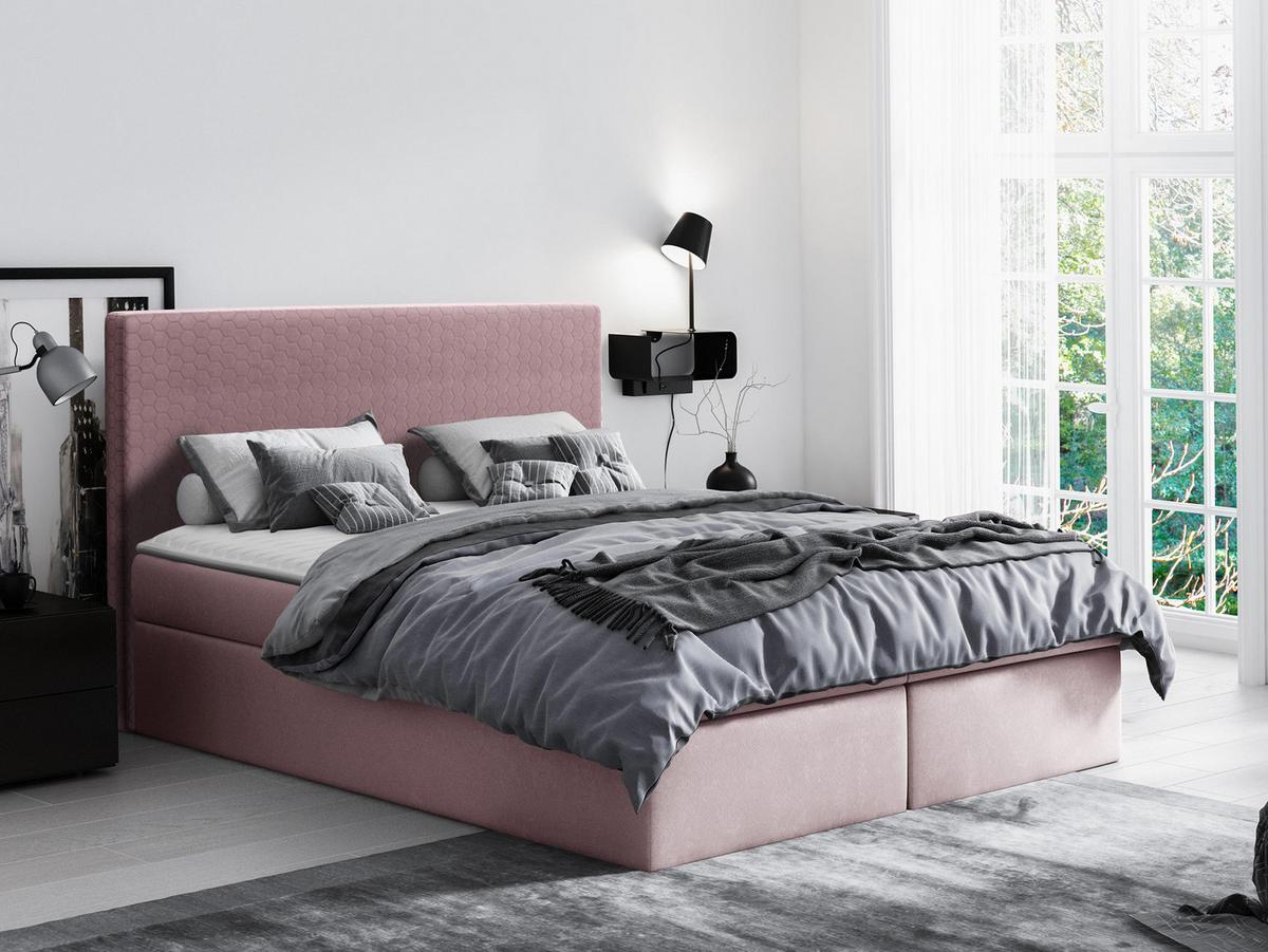 BOXBETT Cosmo - H3 - Rosa, Holz (160/200cm) - MIRJAN24
