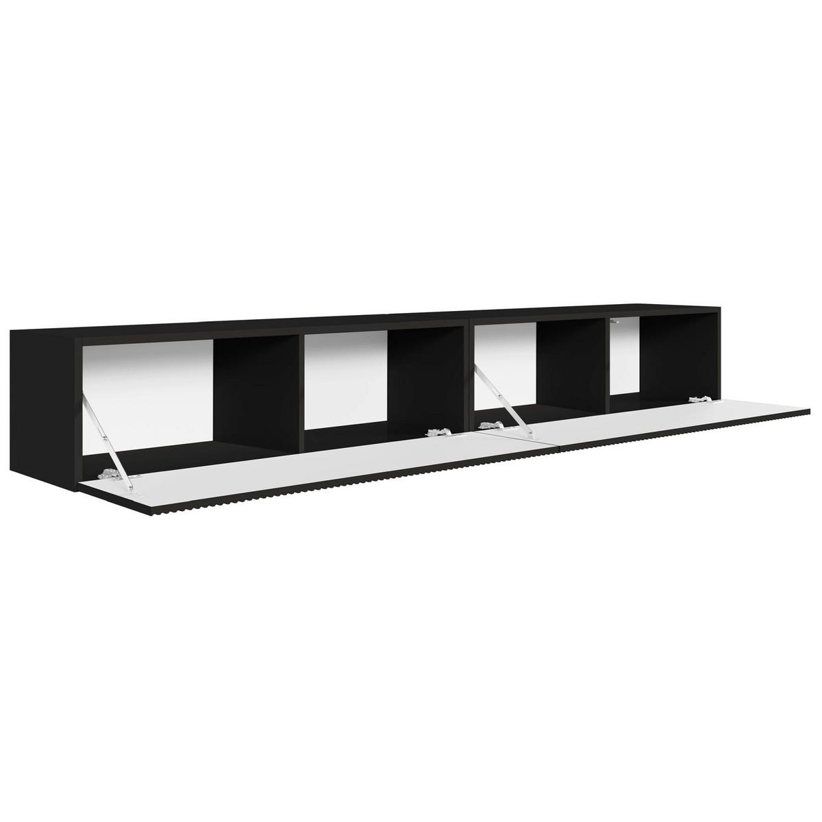 TV-LOWBOARD Veldio hängend Schwarz 200 cm - Schwarz, Holzwerkstoff (201.6/28.5/31.6cm) - Selsey