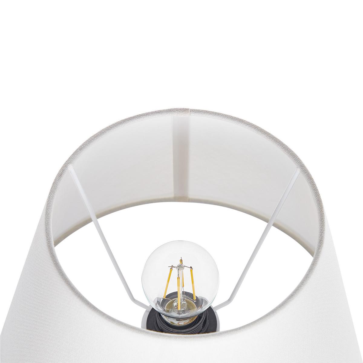 TISCHLAMPE Fabilos 30/30/48 cm - Grau, Keramik (30/30/48cm) - Beliani