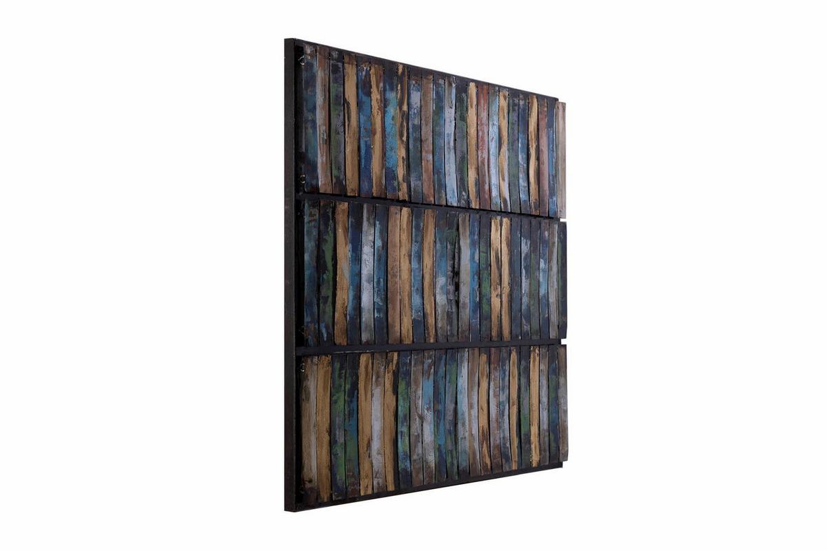 METALLBILD Blau 100/70 cm - Blau, Metall (8.8/70cm) - KUNSTLOFT