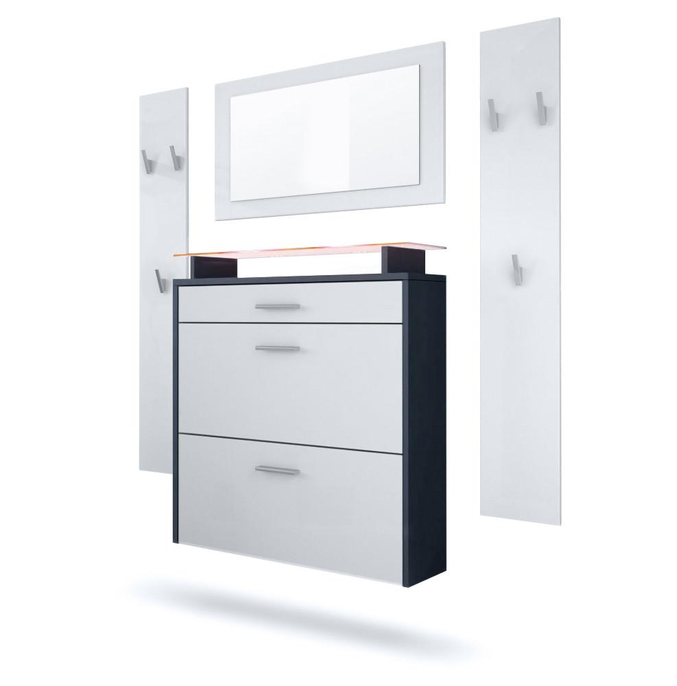 GARDEROBE Malea Fronten in Weiß matt - Weiß, Holzwerkstoff (180/180/23cm) - Vladon