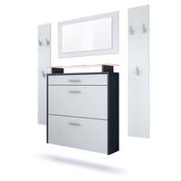 GARDEROBE Malea Fronten in Weiß matt - Weiß, Holzwerkstoff (180/180/23cm) - Vladon