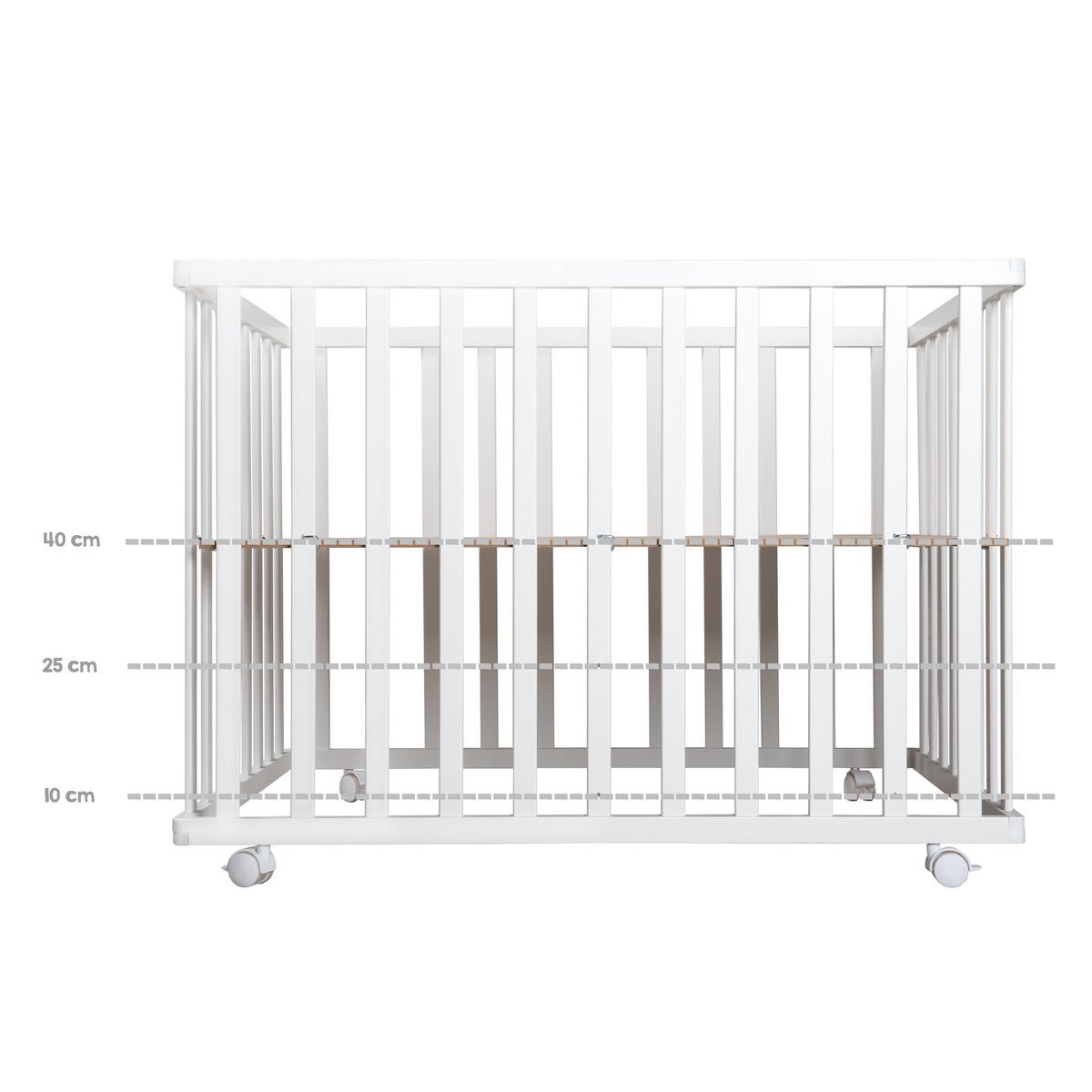 LAUFGITTER 100x75 Indibär - Weiß, Holzwerkstoff (72.5/72/98cm) - Roba