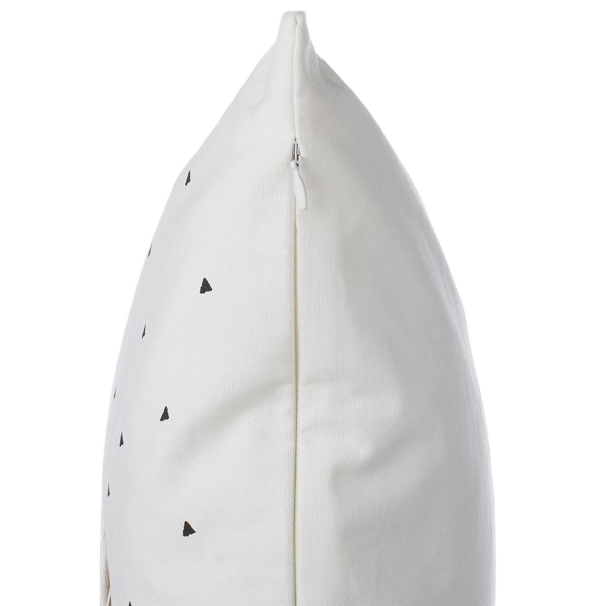 DEKOKISSEN 2er-Set Weiß 45/45 cm Yasmin - Weiß, Naturmaterialien/Textil (45/45cm) - Beliani