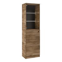 VITRINENSCHRANK NESTOS 190 x 50 cm Braun - Braun, Holzwerkstoff (50/190/40cm) - MASSENO