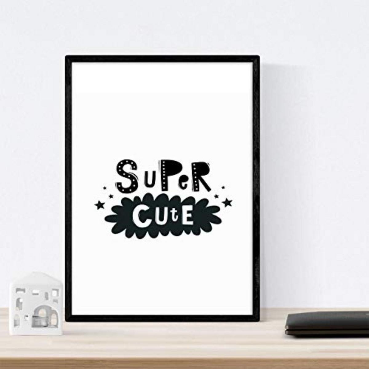 POSTER Set mit 4 „Seien Sie mutig“ Tiere A3 Rahmenlos - Klar, Papier (29.7/3cm) - Nacnic