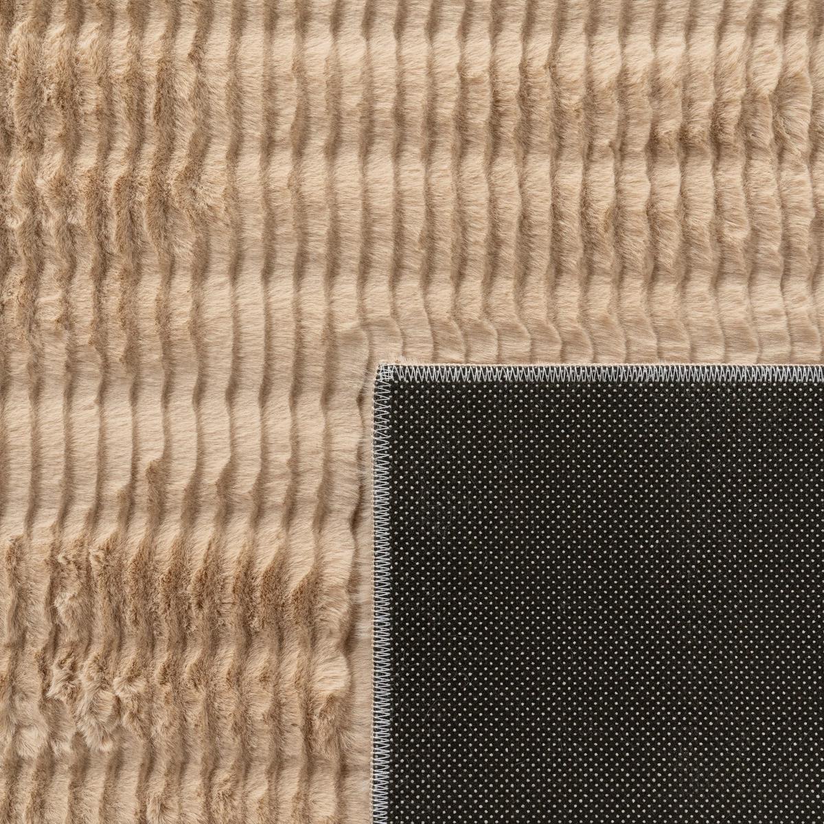 HOCHFLORTEPPICH, mit Struktur, Florhöhe 23 mm, Beige, 80 x 150 cm - Beige, Textil (150/80cm) - KADIMA DESIGN