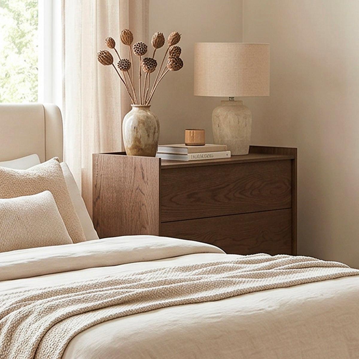 KOMMODE Japandi Dunkles Holz - Braun, Holzwerkstoff (93/90/38cm) - Petits-meubles