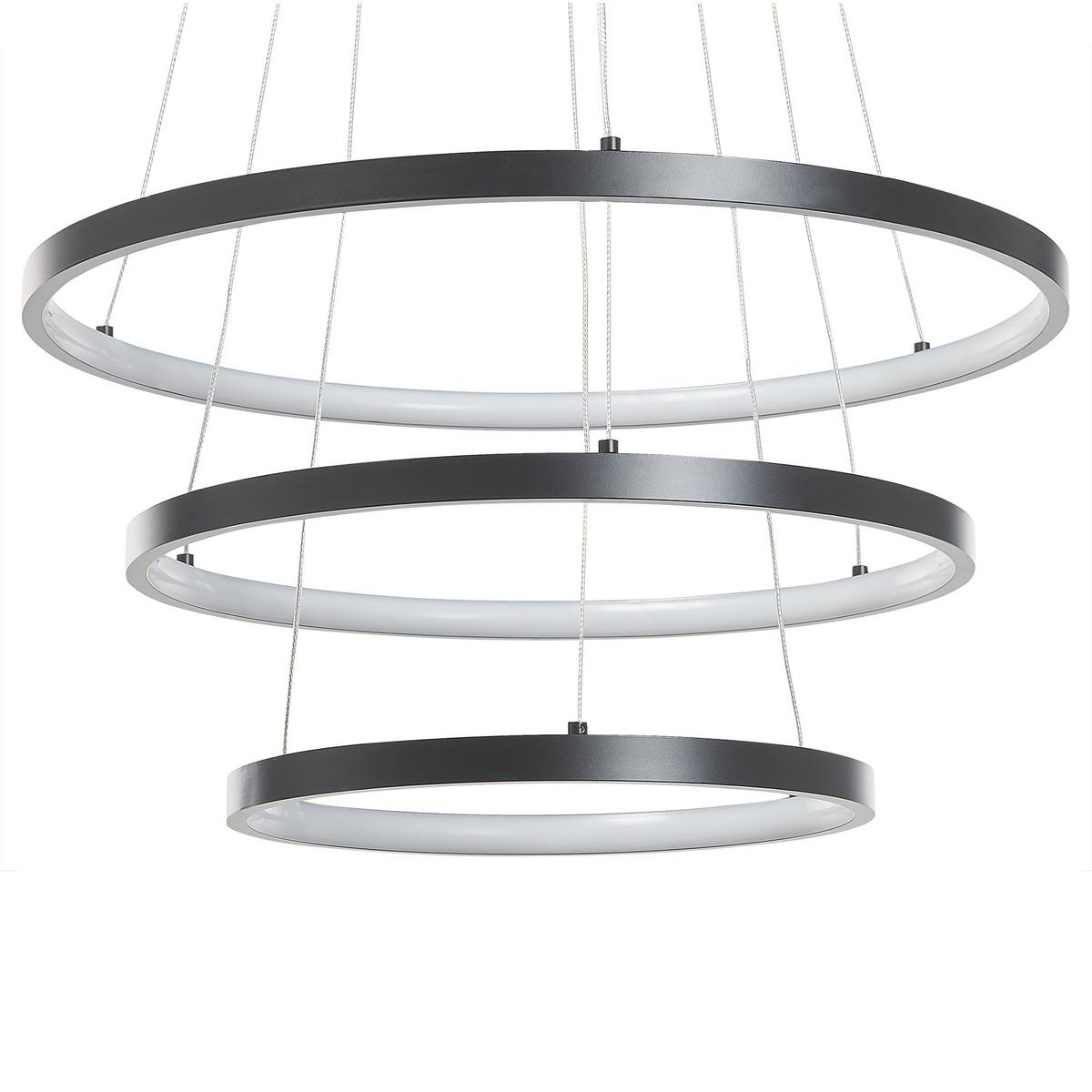 HÄNGELEUCHTE Atrek 50/50/108 cm - Schwarz, Metall (50/30/108cm) - Beliani