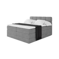 BOXBETT mit Matratze H3/H4 - FAMA KING - 120x200 cm Grau Monolith - Graphitfarben, Holzwerkstoff (120/200cm) - ALTDECOR