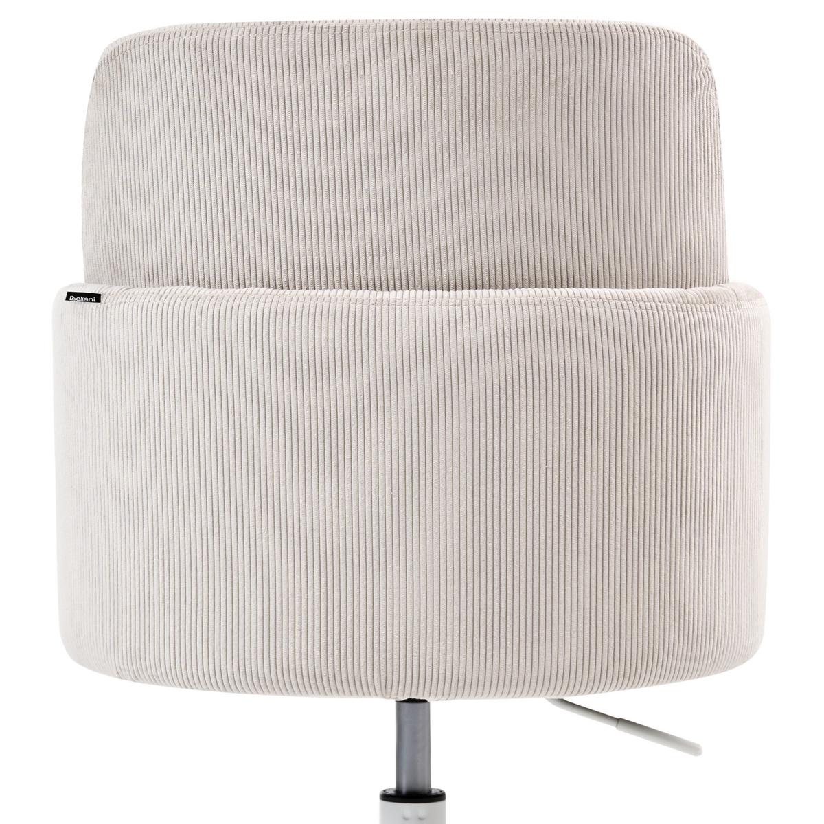 BÜROSTUHL Cord Hellbeige Dryden - Beige, Textil (60/84/60cm) - Beliani