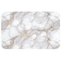 WC-VORLEGER Weiß - Gold - Marmor - Grau Toilettenteppich 80x50 cm - Weiß, Textil (80/1cm) - OnlyWow