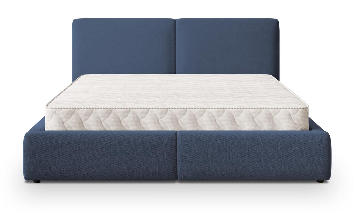 POLSTERBETT FELURO SR 120x200 cm mit Bettkästen - Blau - Blau, Holz/Textil - MASSENO