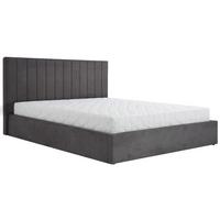 POLSTERBETT Melvio Doppelbett 180x200 cm mit Bettkasten und und Taschenfedernmatratze 26 cm, Dunkelgrau - Dunkelgrau, Textil (180/200cm) - Beautysofa