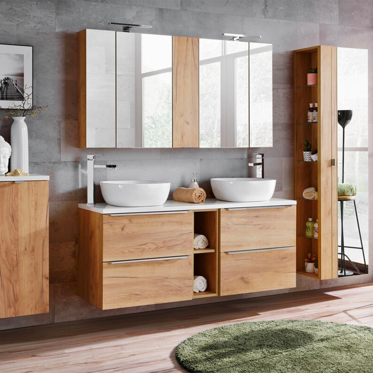 HÄNGESÄULE April Holz - Braun, Holzwerkstoff (20/75/16cm) - Petits-meubles