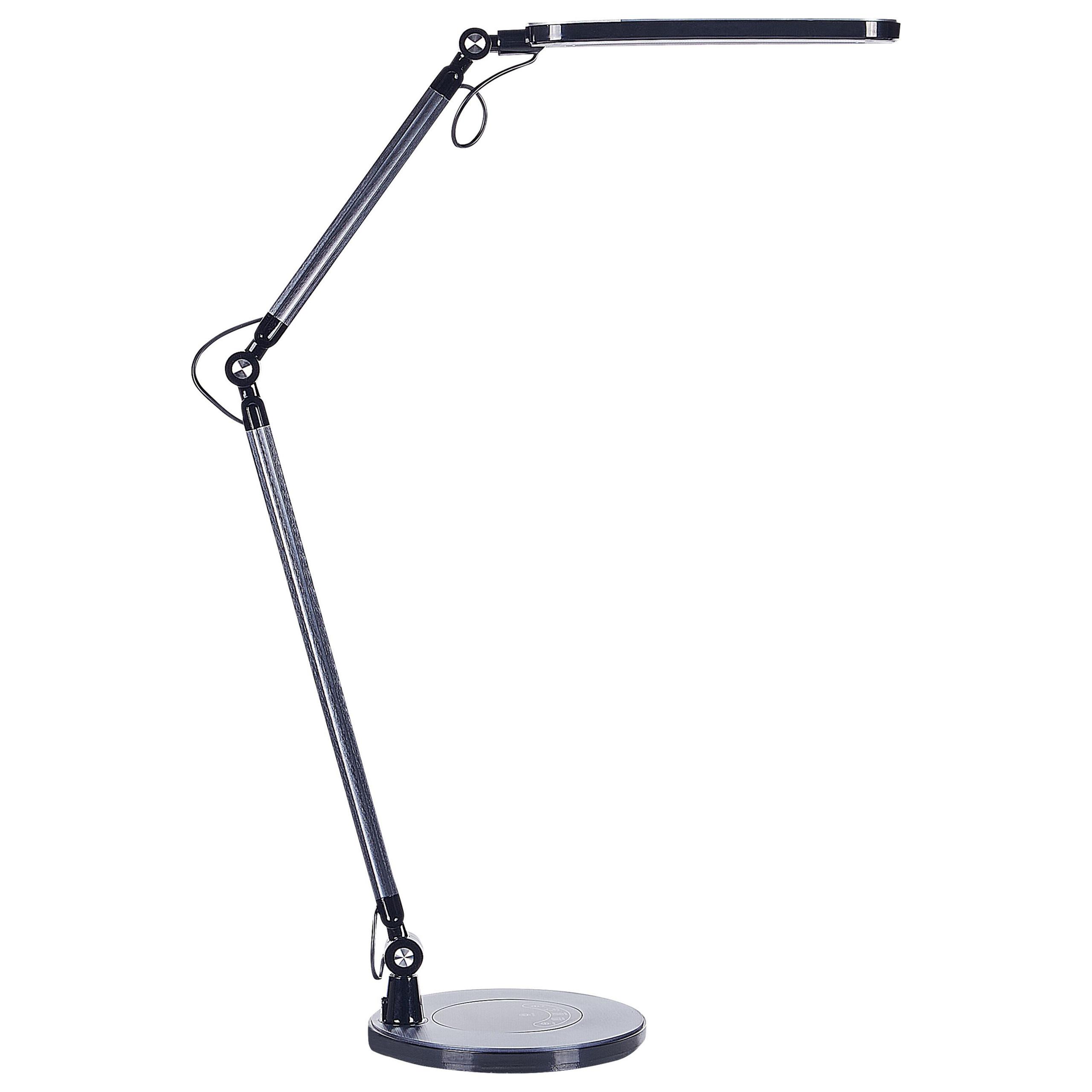 SCHREIBTISCHLAMPE Grus 20/30/80 cm - Schwarz, Metall (20/30/80cm) - Beliani