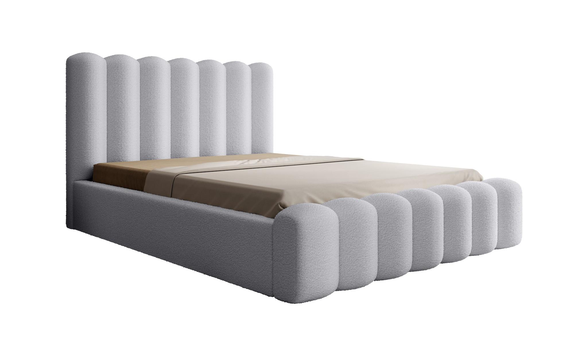 POLSTERBETT Macon In Euphoria - Hellgrau, Holzwerkstoff/Textil (140/200cm) - Fun Möbel