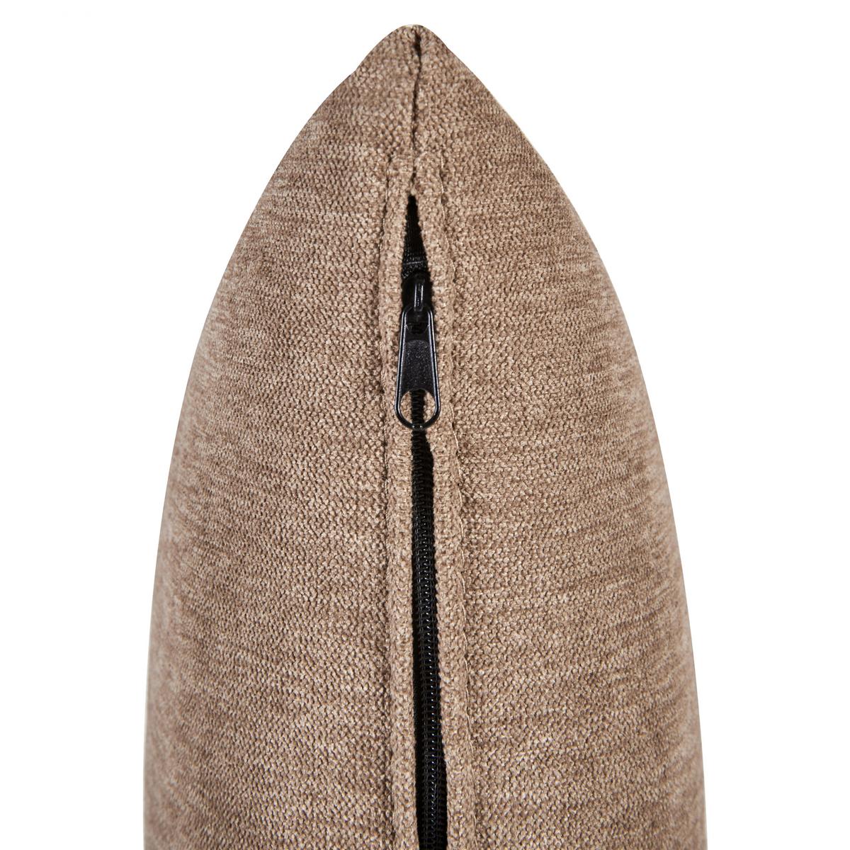 CHAISELONGUE-RECHTSSEITIGE Stoff Hellbraun Lannils - Hellbraun/Schwarz, Textil (173/73/79cm) - Beliani
