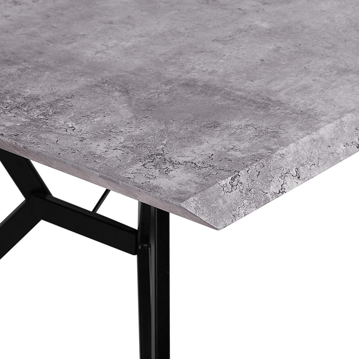 ESSTISCH 160/90/76 cm Hellgrau Rechteckig Buscot - Grau, Holzwerkstoff (160/90/76cm) - Beliani