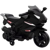 ELEKTRO-KINDERMOTORRAD mit USB Stützrädern und Musik, schwarz - Schwarz, Metall (75/36/49cm) - AIYAPLAY